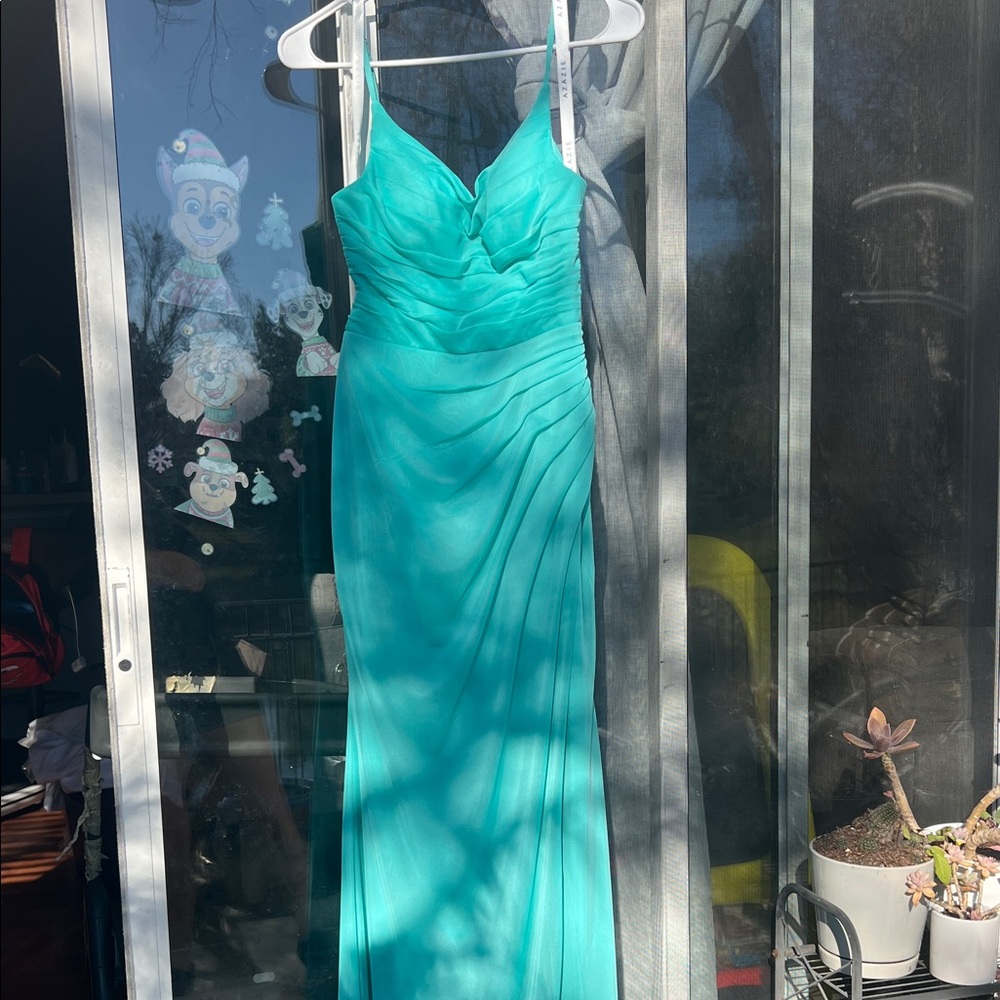 Azazie Turquoise Maxi Dress